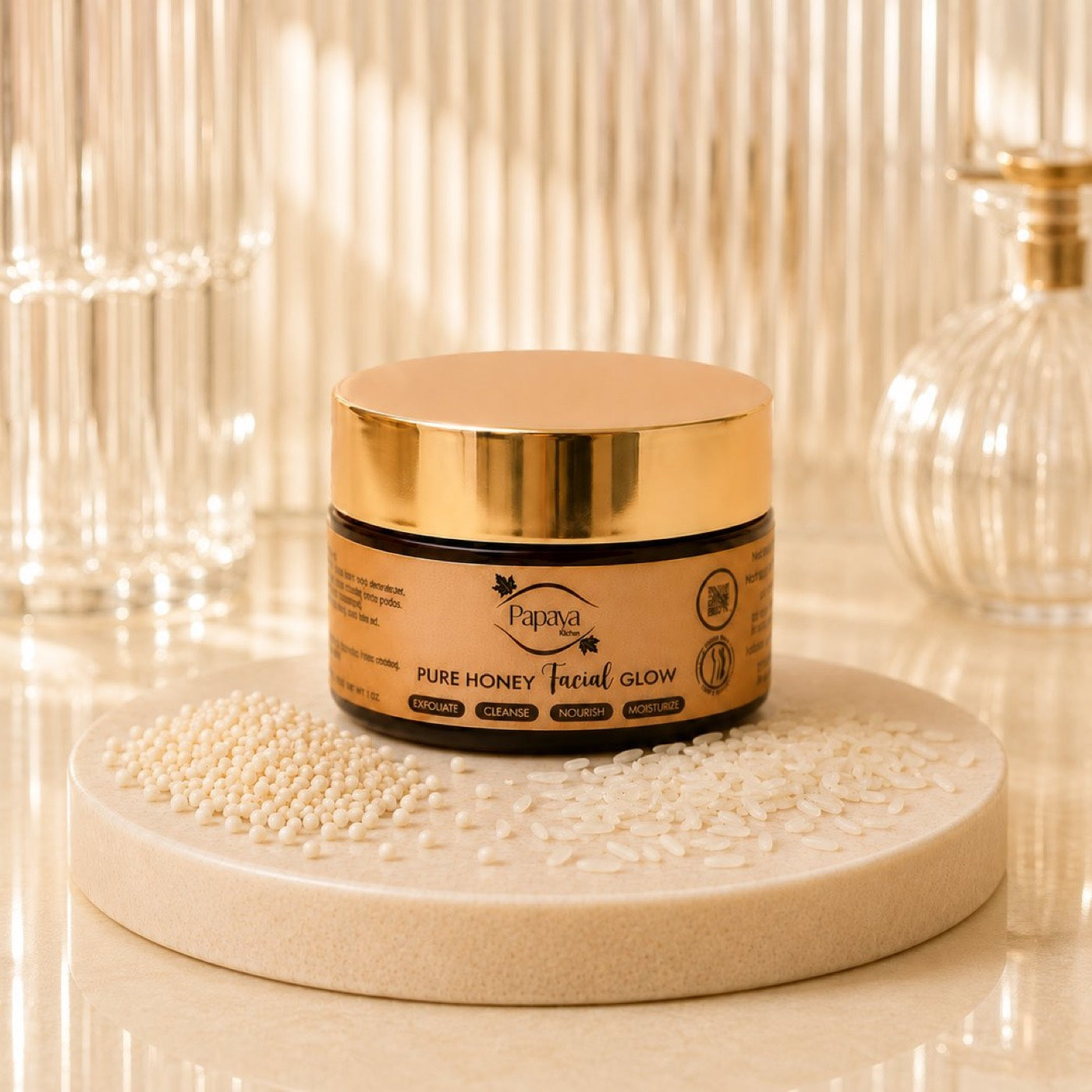 Pure Honey Facial Glow left on as a mask